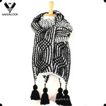 2016 Nouvelle foulard à main lourde à la main Crochet Echarpe épais Hang Fringe